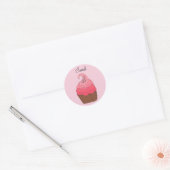 Autocollants - Cupcake rose (Enveloppe)