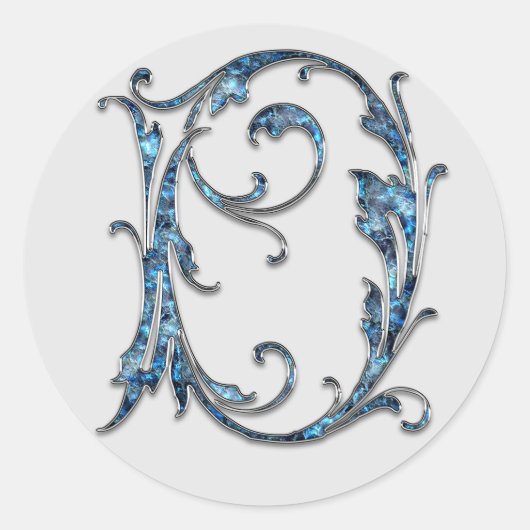 autocollants D initiaux monogramme (Devant)