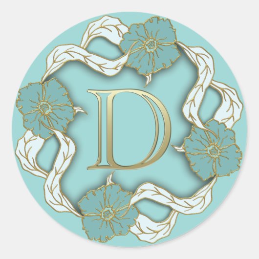autocollants D initiaux monogramme (Devant)