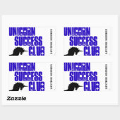 Autocollants d'adhésion au club de succès Unicorn (Feuille)