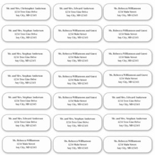 Autocollants d'adresse de mariage avec police form