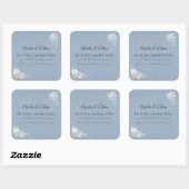 Autocollants d'adresse de mariage élégants | Flora (Feuille)