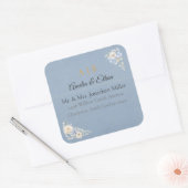 Autocollants d'adresse de mariage élégants | Flora (Enveloppe)