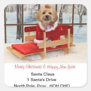 Autocollants d'adresse de Noël