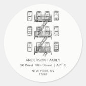 Autocollants d'adresse de retour NYC moderne (Devant)