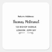 Autocollants d'adresse de retour personnalisés Roy (Devant)