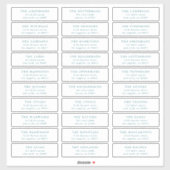 Autocollants d'adresse modifiables individuels Ble (Feuille)