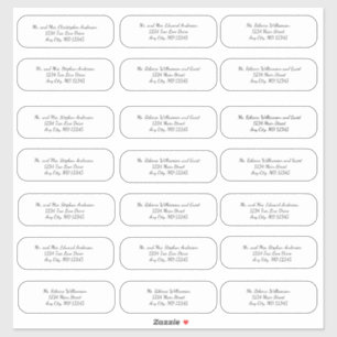 Autocollants d'adresse pour enveloppes de mariage