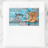 Autocollants d'adresse professionnelle Bois bleu P (Sac)