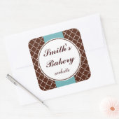 Autocollants d'affaires Aqua Brown (Enveloppe)