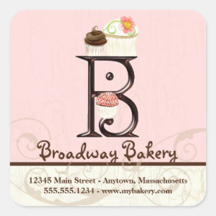 Autocollants d'affaires de logo de petit gâteau d