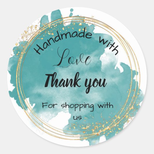 Autocollants d'affaires vert mer (Devant)