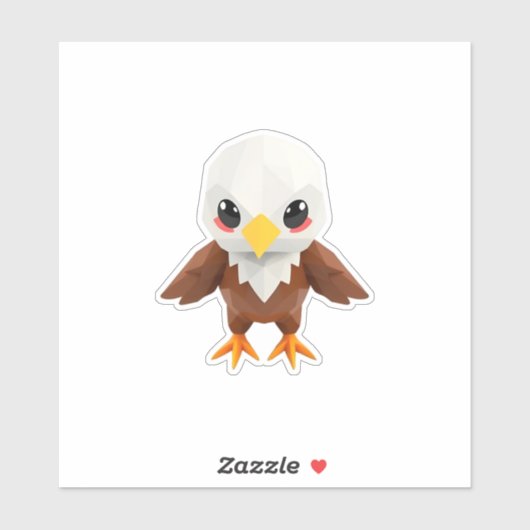 Autocollants d'aigle d'Origami (Feuille)