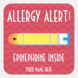 Autocollants d'alerte d'allergie d'adrénaline