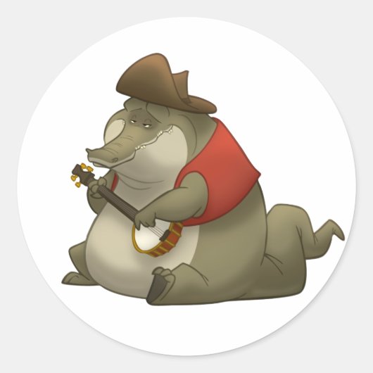 Autocollants d'alligator de Banjo-Strummin' (Devant)