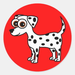 Autocollants dalmatiens mignons de bande dessinée