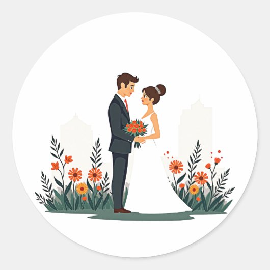 Autocollants d'amour élégamment éternel (Devant)