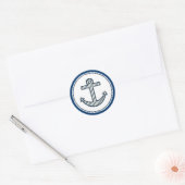 Autocollants d'ancre bleu marine (Enveloppe)