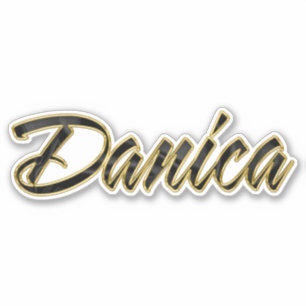 Autocollants Danica Black Gold Lettering