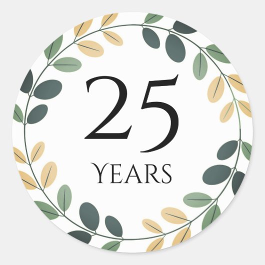 autocollants d'anniversaire 25 ans (Devant)