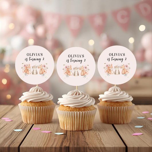 Autocollants d'anniversaire Animaux de la forêt | 