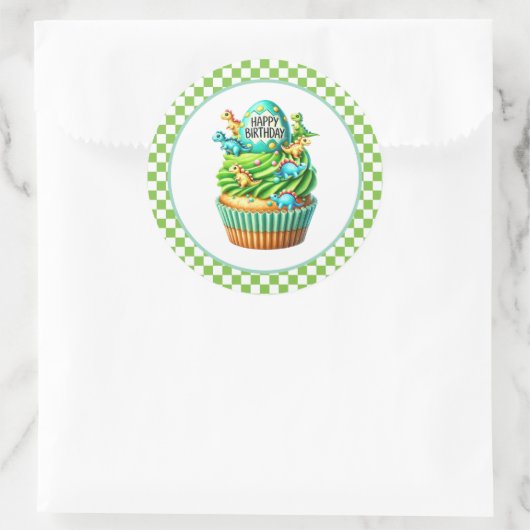 Autocollants d'anniversaire Cupcake (Sac)