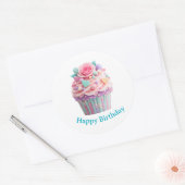 Autocollants d'anniversaire Cupcake (Enveloppe)