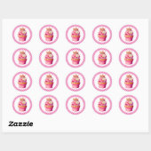 Autocollants d'anniversaire Cupcake (Feuille)