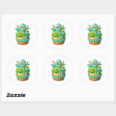 Autocollants d'anniversaire Cupcake (Feuille)