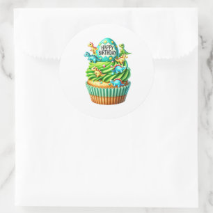 Autocollants d'anniversaire Cupcake