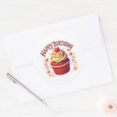 Autocollants d'anniversaire Cupcake (Enveloppe)