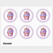 Autocollants d'anniversaire Cupcake (Feuille)