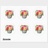 Autocollants d'anniversaire Cupcake (Feuille)