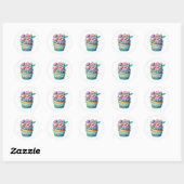 Autocollants d'anniversaire Cupcake (Feuille)