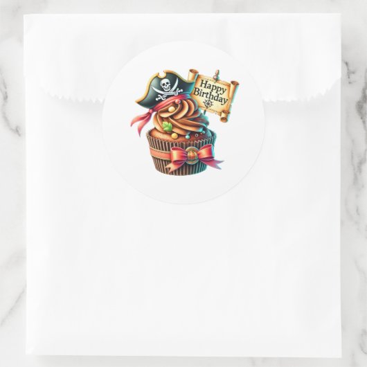 Autocollants d'anniversaire Cupcake (Sac)