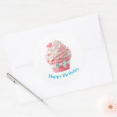Autocollants d'anniversaire Cupcake (Enveloppe)