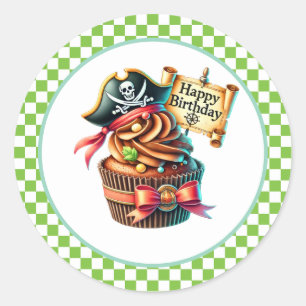 Autocollants d'anniversaire Cupcake