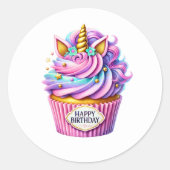 Autocollants d'anniversaire Cupcake (Devant)