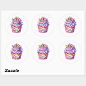 Autocollants d'anniversaire Cupcake (Feuille)