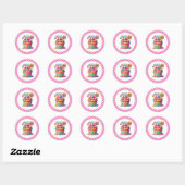 Autocollants d'anniversaire Cupcake (Feuille)