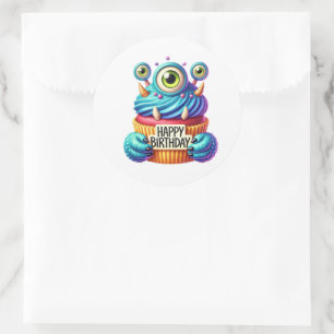 Autocollants d'anniversaire Cupcake