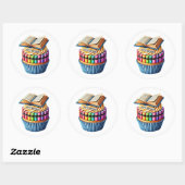 Autocollants d'anniversaire Cupcake (Feuille)