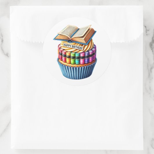 Autocollants d'anniversaire Cupcake (Sac)
