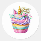 Autocollants d'anniversaire Cupcake (Devant)