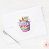 Autocollants d'anniversaire Cupcake (Enveloppe)