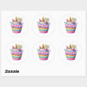 Autocollants d'anniversaire Cupcake (Feuille)