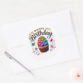 Autocollants d'anniversaire Cupcake (Enveloppe)