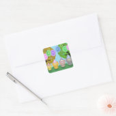 Autocollants d'anniversaire de chatons mignons ave (Enveloppe)