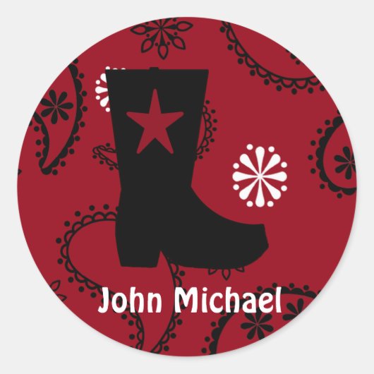 Autocollants d'anniversaire de cowboy (Devant)