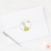 Autocollants d'anniversaire de monstre vert mignon (Enveloppe)